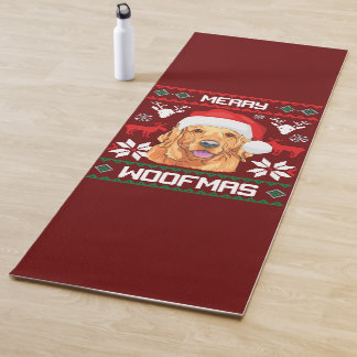 Golden Retriever Merry Woofmas Sweatshirt Hund Yogamatte