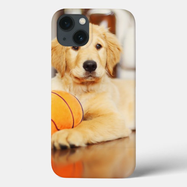 Golden Retriever mit Basketballspielzeug Case-Mate iPhone Hülle (Rückseite)