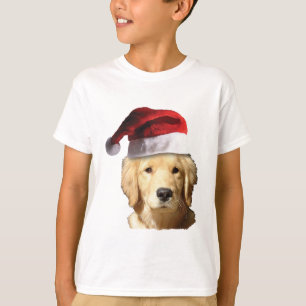 Golden Retriever mit einem Santa Claus Hut für Chr T-Shirt