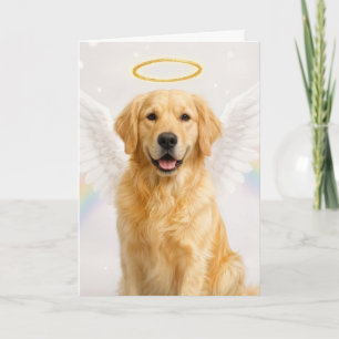 Golden Retriever mit Engelsflügeln Karte