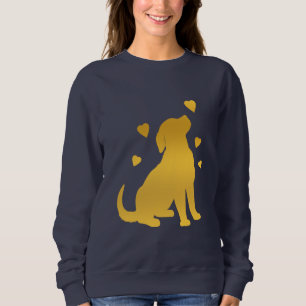 Golden retriever mit Herzen Sweatshirt