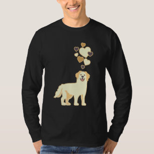 Golden Retriever mit Herzen T-Shirt