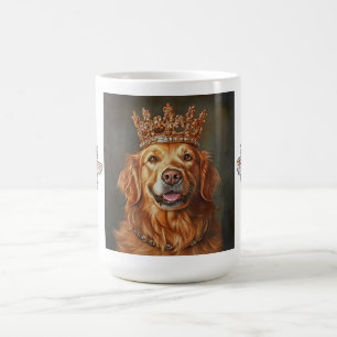 Golden Retriever mit Kronen-Tasse Kaffeetasse