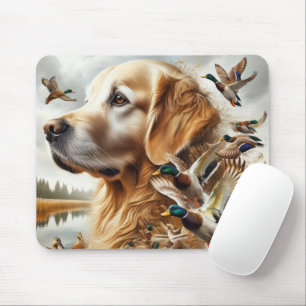 Golden Retriever mit Mallard Enten Mousepad