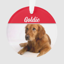 Golden Retriever mit Name und Foto Weihnachten Ornament