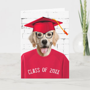 Golden Retriever mit Red Cap Karte