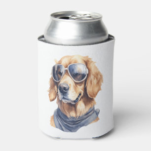 Golden Retriever mit Sonnenbrille Dosenkühler