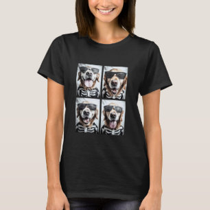 Golden Retriever mit Sonnenbrille Skelett Kostüm T-Shirt