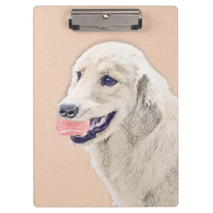 Golden Retriever mit Tennis Ball Malerei Hund Kuns Klemmbrett