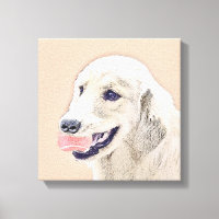 Golden Retriever mit Tennis Ball Malerei Hund Kuns