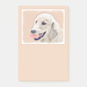 Golden Retriever mit Tennis Ball Malerei Hund Kuns Post-it Klebezettel
