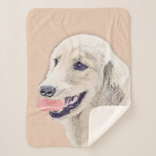 Golden Retriever mit Tennis Ball Malerei Hund Kuns Sherpadecke