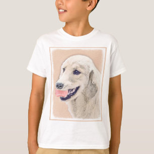 Golden Retriever mit Tennis Ball Malerei Hund Kuns T-Shirt
