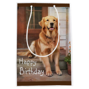 Golden Retriever Mittlere Geschenktüte