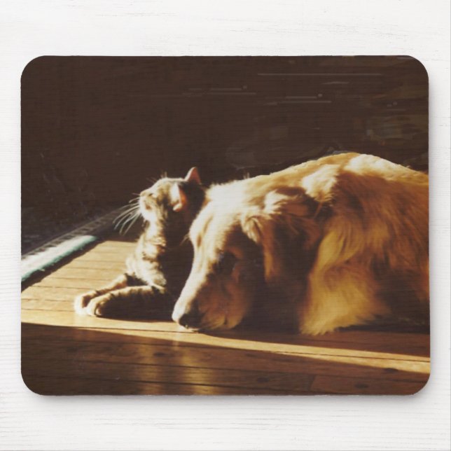 Golden retriever Mousepad Katzen-beste Freunde (Vorne)