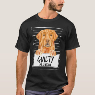 Golden Retriever-Mugshot schuldig Hund T-Shirt