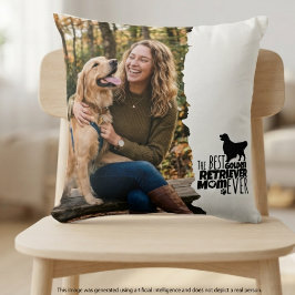 Golden Retriever-Mutter-Foto-Homedekor Kissen