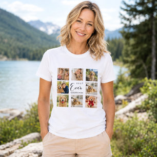Golden Retriever Mutter Mama Fotocollage T-Shirt