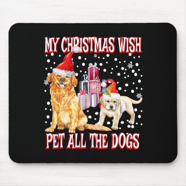 Golden Retriever My Christmas Wish Pet All The D  Mousepad (Vorne)