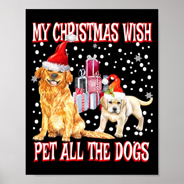 Golden Retriever My Christmas Wish Pet All The D  Poster (Vorne)