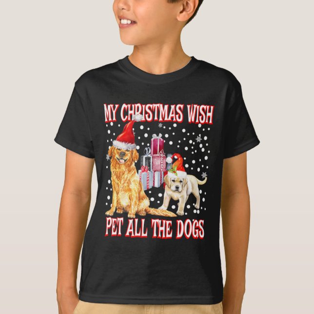 Golden Retriever My Christmas Wish Pet All The D  T-Shirt (Vorderseite)