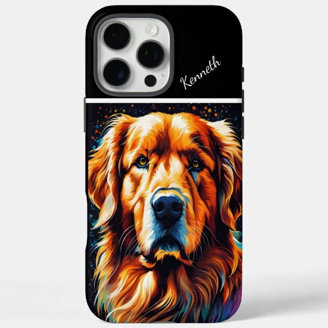 Golden Retriever Nah-Up Vibrant-Portrait Case-Mate iPhone Hülle (Rückseite)