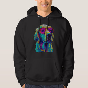 Golden Retriever Nerd Brillen Graphic for Hoodie
