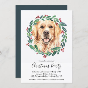 Golden Retriever Niedlich Hund Elegantes Party Einladung
