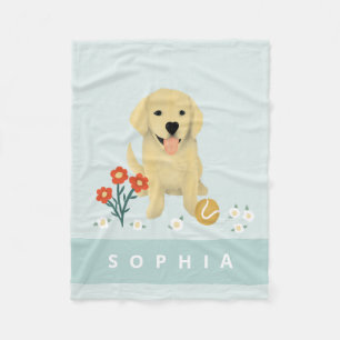 Golden Retriever Niedlich Hunde Kinder Blumenkohl Fleecedecke