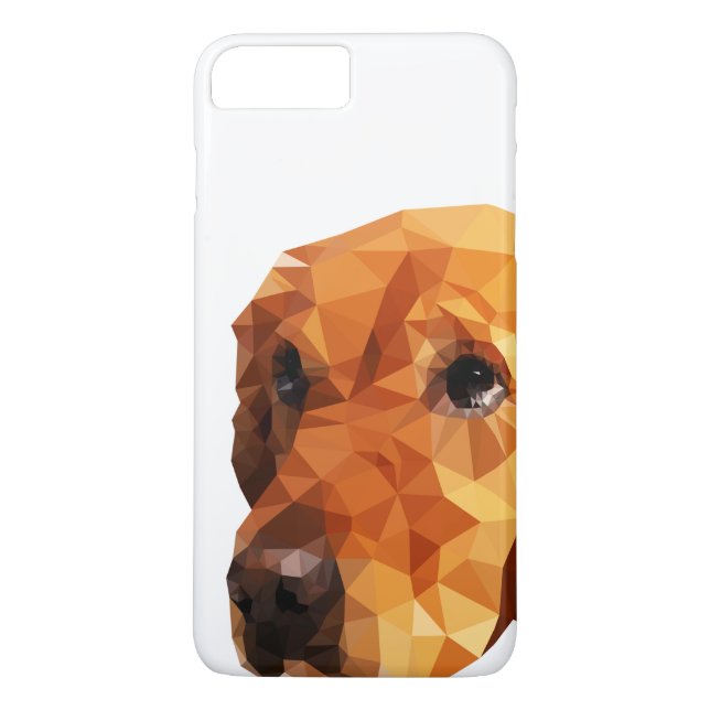 Golden retriever-niedrige Polykunst Case-Mate iPhone Hülle (Rückseite)