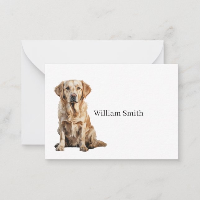 Golden Retriever Note Card Mitteilungskarte (Vorderseite)