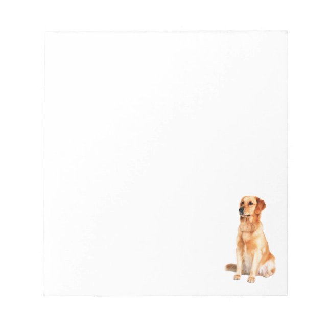 Golden Retriever Notepad Notizblock (Vorderseite)