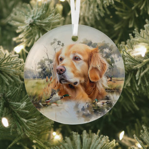 Golden Retriever Ornament Aus Glas