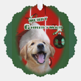 Golden Retriever Ornament Karte