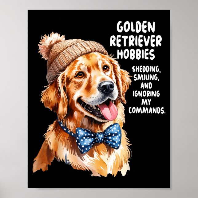 Golden Retriever Outfit Idea For Women &amp; Retri Poster (Vorne)