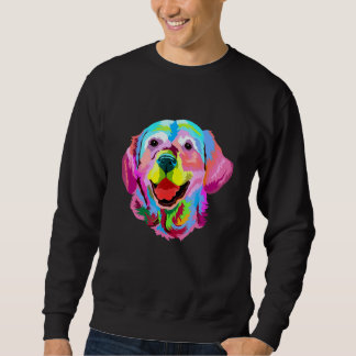 Golden Retriever Painted Artistic Giraffe Sweatshirt