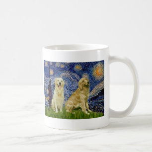 Golden Retriever Pair 3 - Starry Night Kaffeetasse