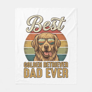 Golden Retriever Papa Ever Vintage Sonnenuntergang Fleecedecke
