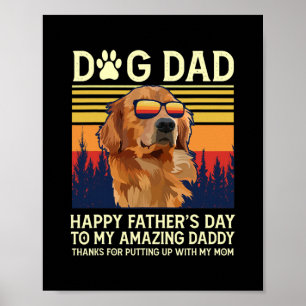 Golden Retriever Papa Frohen Vatertag An Meinen Poster