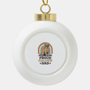 Golden Retriever Papa-Shirt Vintage Hund Vater Ges Keramik Kugel-Ornament