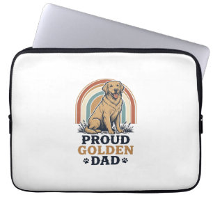 Golden Retriever Papa-Shirt Vintage Hund Vater Ges Laptopschutzhülle