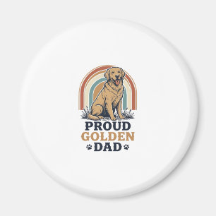 Golden Retriever Papa-Shirt Vintage Hund Vater Ges Magnet
