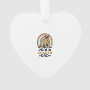 Golden Retriever Papa-Shirt Vintage Hund Vater Ges Ornament