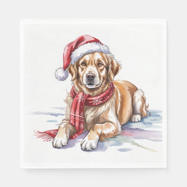 Golden Retriever Paper Napkin Serviette (Vorderseite)