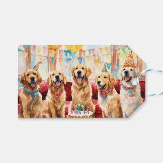 Golden Retriever Party Geschenkanhänger