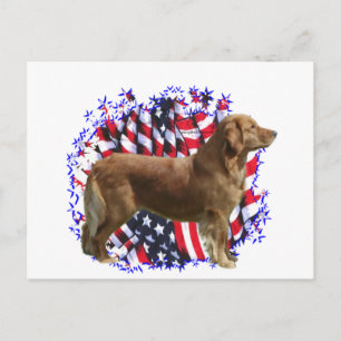 Golden Retriever Patriot Postkarte