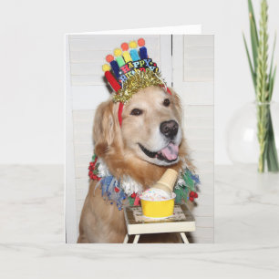 Golden Retriever Paw-some Birthday Karte
