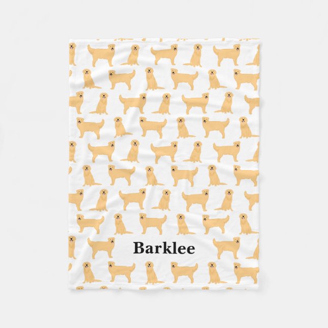Golden Retriever Personalisiert Blanket - Hund Fleecedecke (Vorderseite)