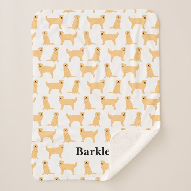 Golden Retriever Personalisiert Blanket - Hund Sherpadecke (Vorderseite)