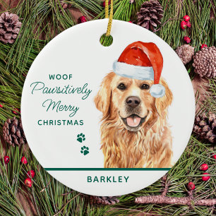 Golden Retriever Personalisiert Dog Frohe Weihnach Keramik Ornament